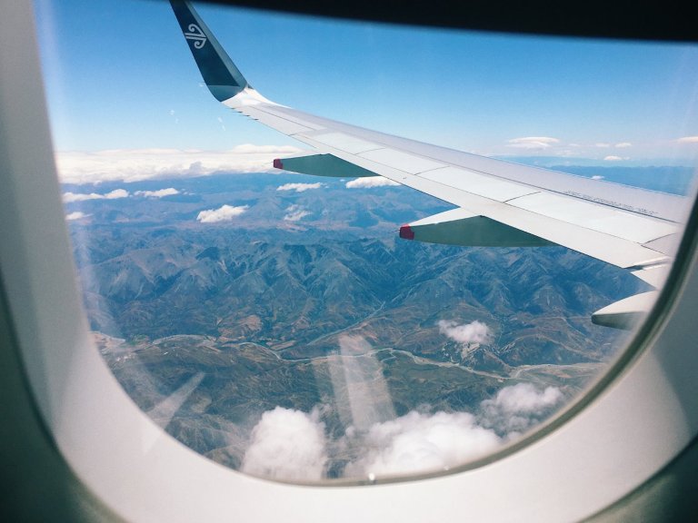 view from plane window