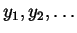 $y_1,y_2, \ldots $