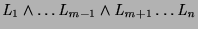 $L_1
\wedge \ldots L_{m-1} \wedge L_{m+1} \ldots L_n$