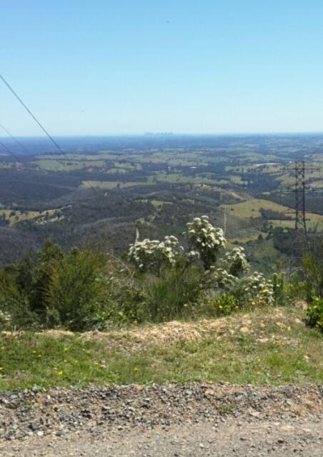 view with Melbourne skyline in distance